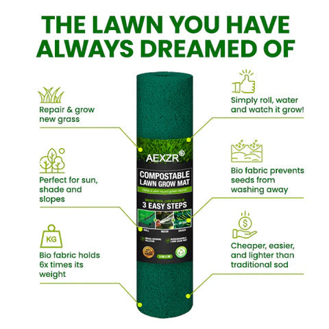 🏆Official Store | 🌟 Give your lawn a new look 🌟AEXZR® Compostable Lawn Grow Mat