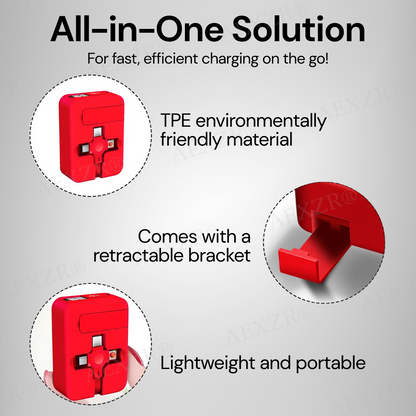 🔋 AEXZR® 𝟛 𝚒𝚗 𝟙 Charging Cable Roll - 🏷️Up to 50% Off, Charge Smarter!