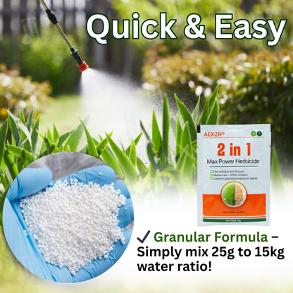 Weeds Keep Coming Back? AEXZR® 2 in 1 Max Power Herbicide Fixes the Root Problem