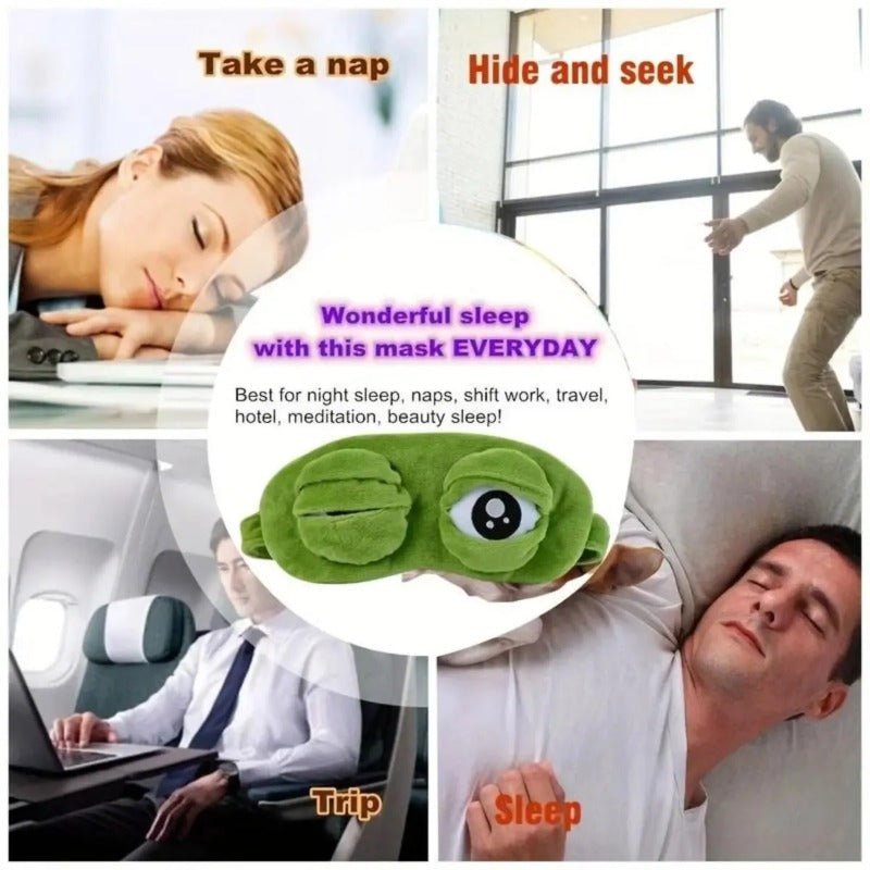 Funny 3D Frog Sleep Mask