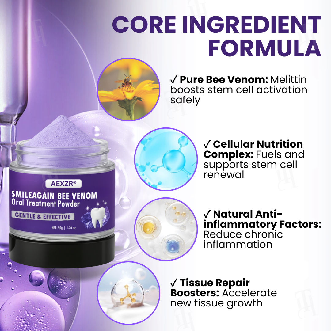 The Science of Bee Venom: Regrow Gums with AEXZR® Smileagain.