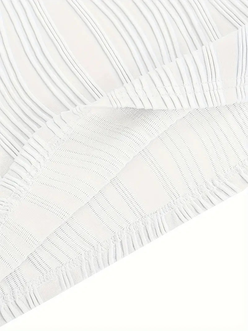 Sfrcord® Wavy Stripe Solid Dress