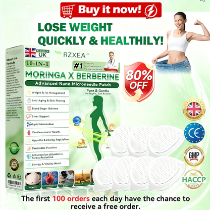 Official Store | 🩹 RZXEA™ Moringa & Berberine NAD+ 10-in-1 Nano Microneedle Patch (𝐉𝐮𝐬𝐭 𝐨𝐧𝐜𝐞 𝐚 𝐝𝐚𝐲, 𝐯𝐢𝐬𝐢𝐛𝐥𝐞 𝐜𝐡𝐚𝐧𝐠𝐞𝐬 𝐢𝐧 𝟕 𝑫𝐚𝐲𝐬） ✅ 𝐅𝐨𝐫 𝐎𝐛𝐞𝐬𝐢𝐭𝐲, 𝙇𝙊𝙊𝙎𝗘 𝗦𝗞𝗜𝗡,𝐝𝐢𝐚𝐛𝐞𝐭𝙚𝙨, 𝐬𝐥𝐞𝐞𝐏 𝐚𝐩𝐧𝐞𝐚, 𝐣𝐨𝐢𝐧𝐭 𝐢𝐬𝐬𝐮𝙚𝙨, 𝐚𝐧𝐝 𝐦𝐨𝐫𝐞 🌻